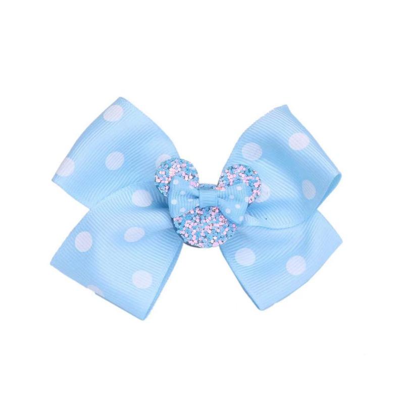 Søte skinnende glittersløyfer Hårklemmer for baby Søte jenter Boutique hestehaleholder Barn Babyhårtilbehør til hårgave