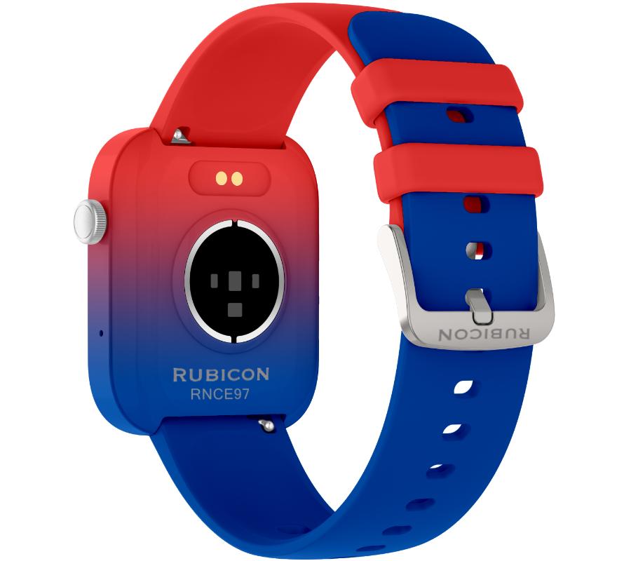 Smartwatch Rubicon Rnce97 Czerwony Z Niebieskim