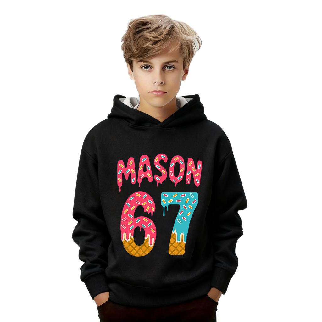 Modă pentru copii Pulover imprimat Casual cu mânecă lungă cu gât rotund Hanorac Top