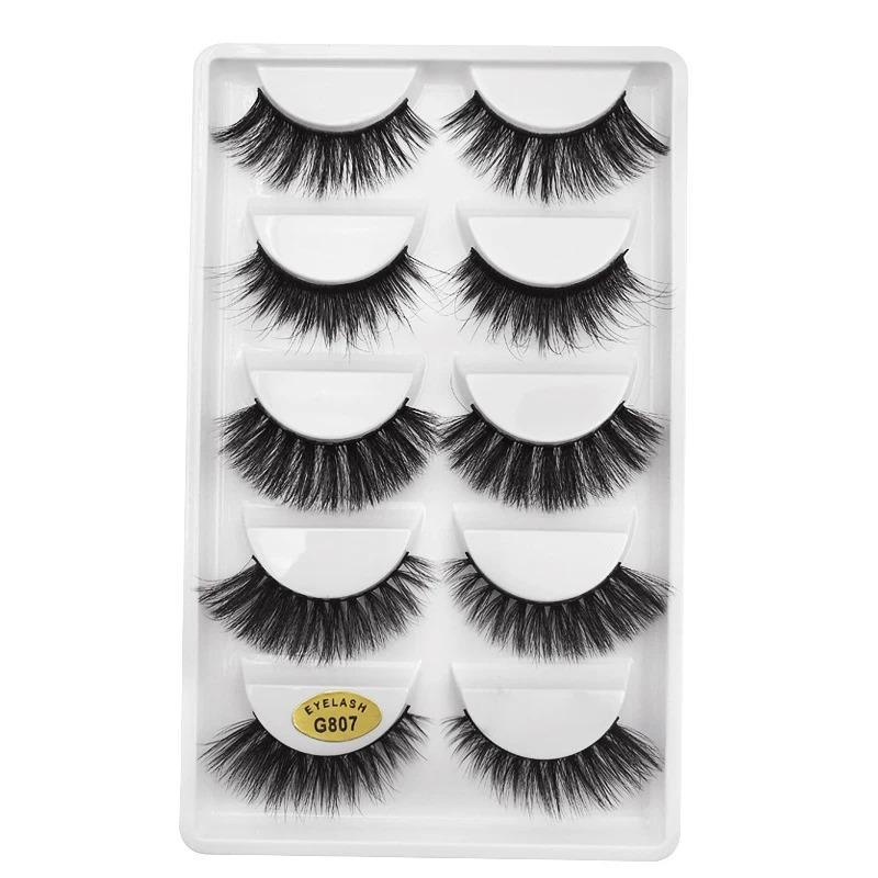 5Pairs 3d mink lashes false eyelashes fake lashs eyelash extension natural beauty makeup dramatic faux cils lash kit cilia bulk