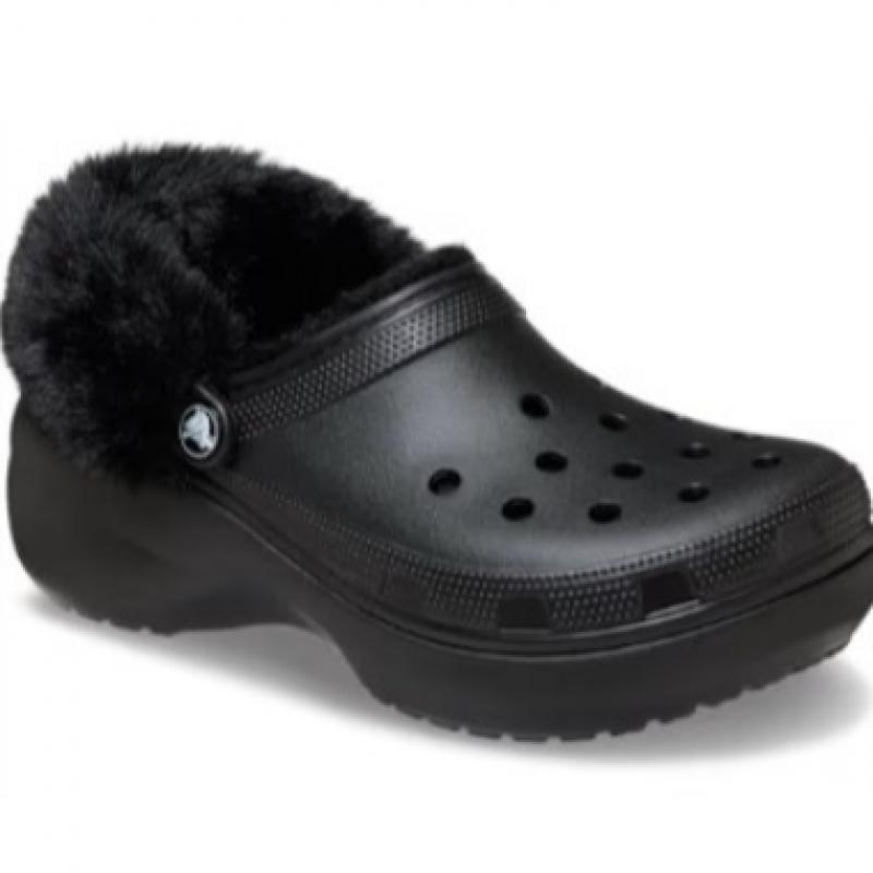 Crocs Classic Platform Fuzz Lined Clog 212854 001
