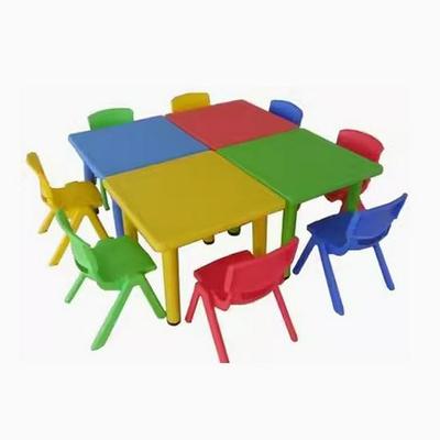 Adjustable Children's Plastic Square Table for Study & Dining