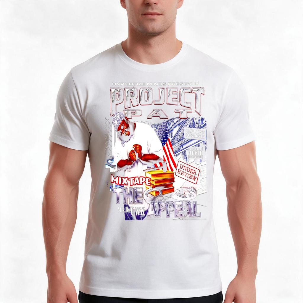 Project Pat Tshirt Summer Casual Cotton Tee Oversized Streetwear Tops Vintage Graphic Print Loose Fit Short Sleeve