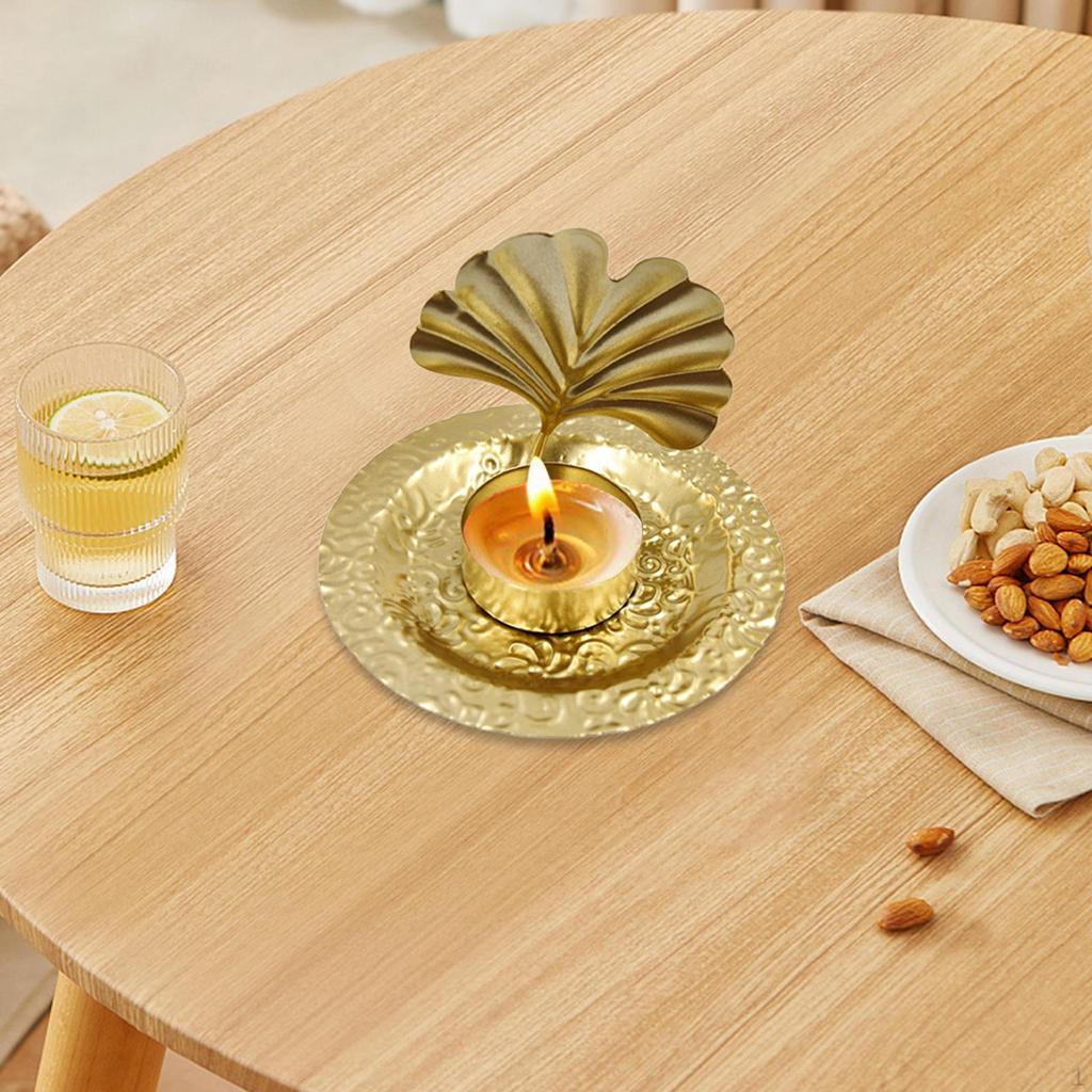 Candle Holder Metal Candlestick Gifts Stand Table Centerpiece Ornament for Dining Room
