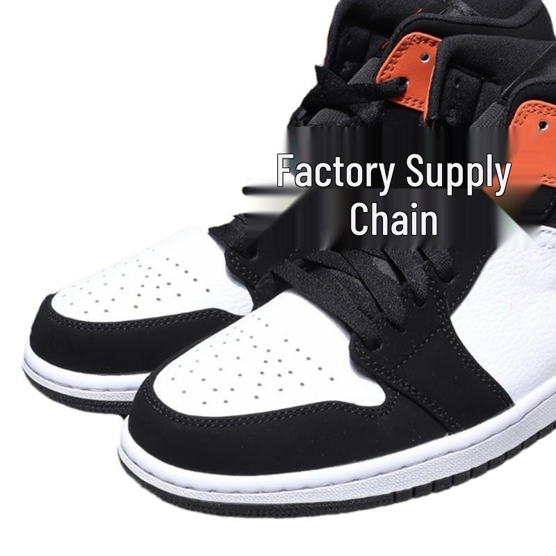 Original High-Top AJ1 Mocha Chicago Smoke Grey Sports & Casual Shoes for Men and Women