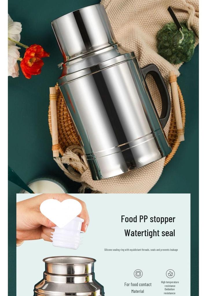 Stainless Steel Insulated Thermos | Large Capacity Hot Water Bottle & Warmer