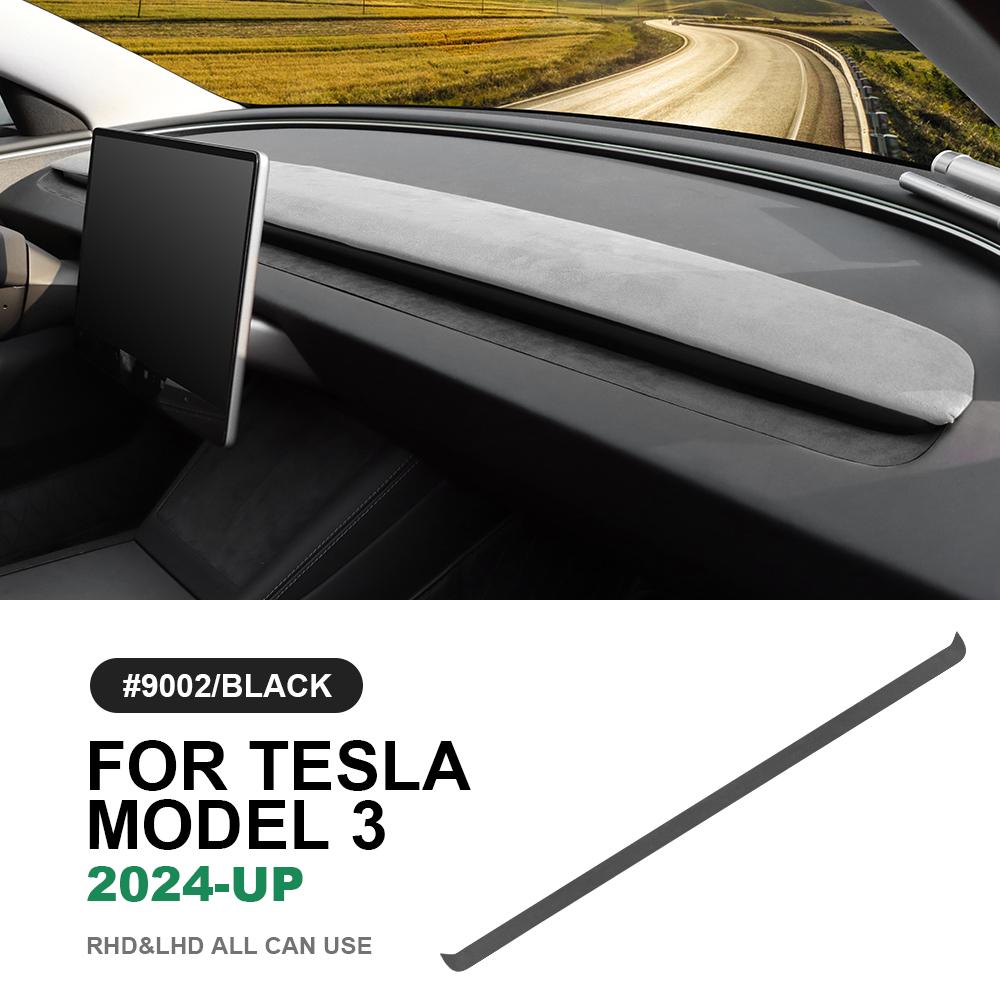 Suede Dashboard Air Vent Trim Sticker for Tesla Model 3 Highland 2024-2026 & Model Y Juniper 2025