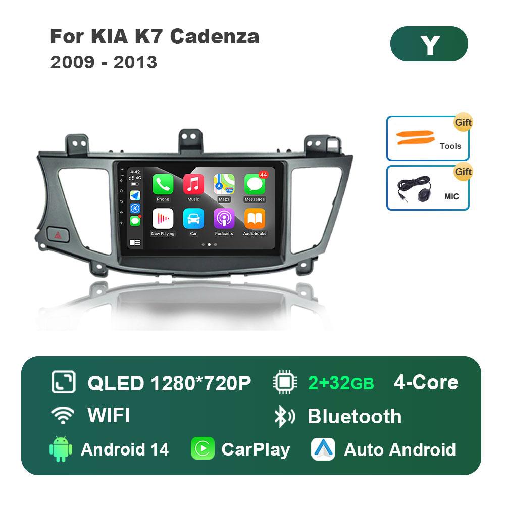 Android 14 Intelligent System Car Video Multimedia Player for KlA K7 Cadenza 2009 - 2013 GPS DSP Stereo WiFi BT 4G Auto Tools