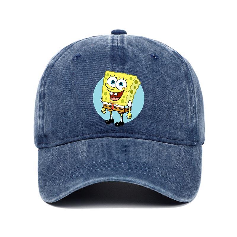 

Fashion Cute SpongeBobs Baseball Cap Movie Cartoon Role Adult Men Women Sport Casual Sunshade Adjustable Anime Peaked Mesh Hat Темно-синій