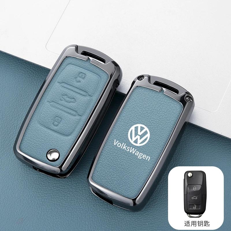 

For VW Zinc Alloy car key case for volkswagen vw polo golf 4 3 6 5 6 mk6 passat b5 b6 b8 b7 touran bora tiguan jetta lavida ac