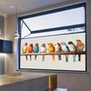 Cute Colorful Bird Static Cling Window Sticker Removable for Bedroom Living Room Glass Home Decor Art