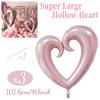 36 Zoll Haken-Liebe Aluminiumfolienballon Herzförmiger Aluminiumfolienballon Valentinstag Jubiläum Geburtstag Dekoration