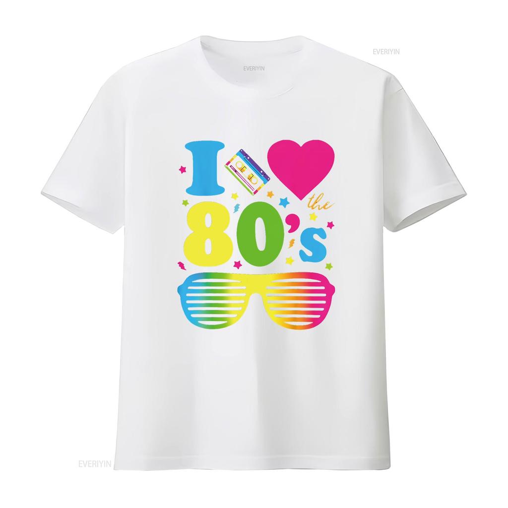 I Love The 80S Clothes For Women Party Funny T Shirt Vintage Washed Casual Slightly Soft Graphic Comfortable Breathable Unisex