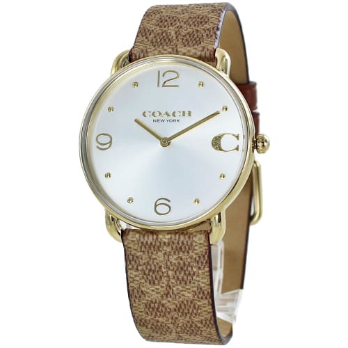 COACH Elliott Watch with Shopper Bag for Men and Women, Unisex, Leather Strap, 14504205-sp