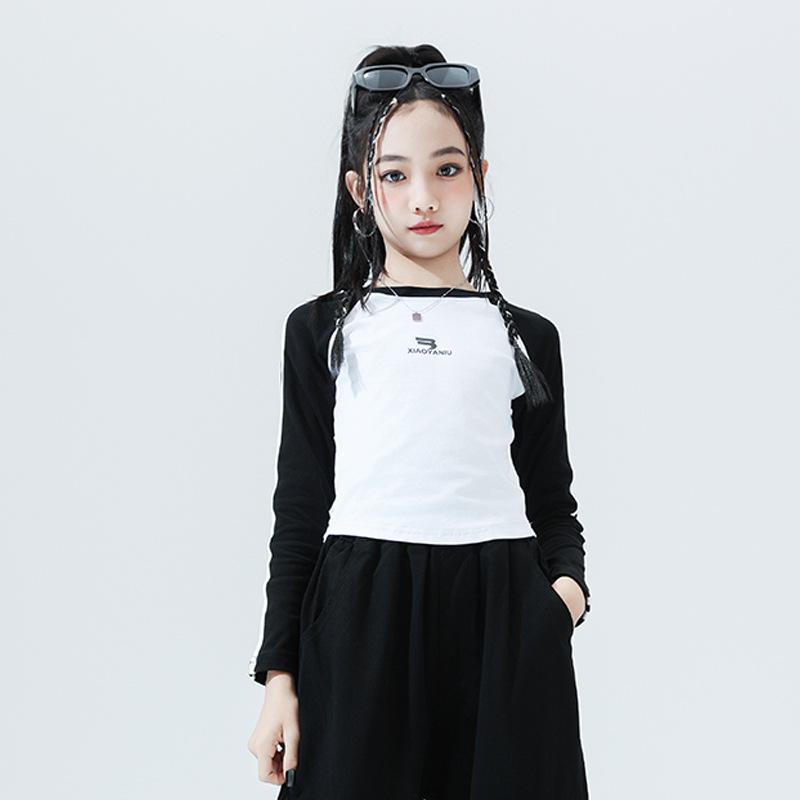 Girls Jazz and Hip Hop Dance Performance Outfit for Autumn 130 cm чёрный