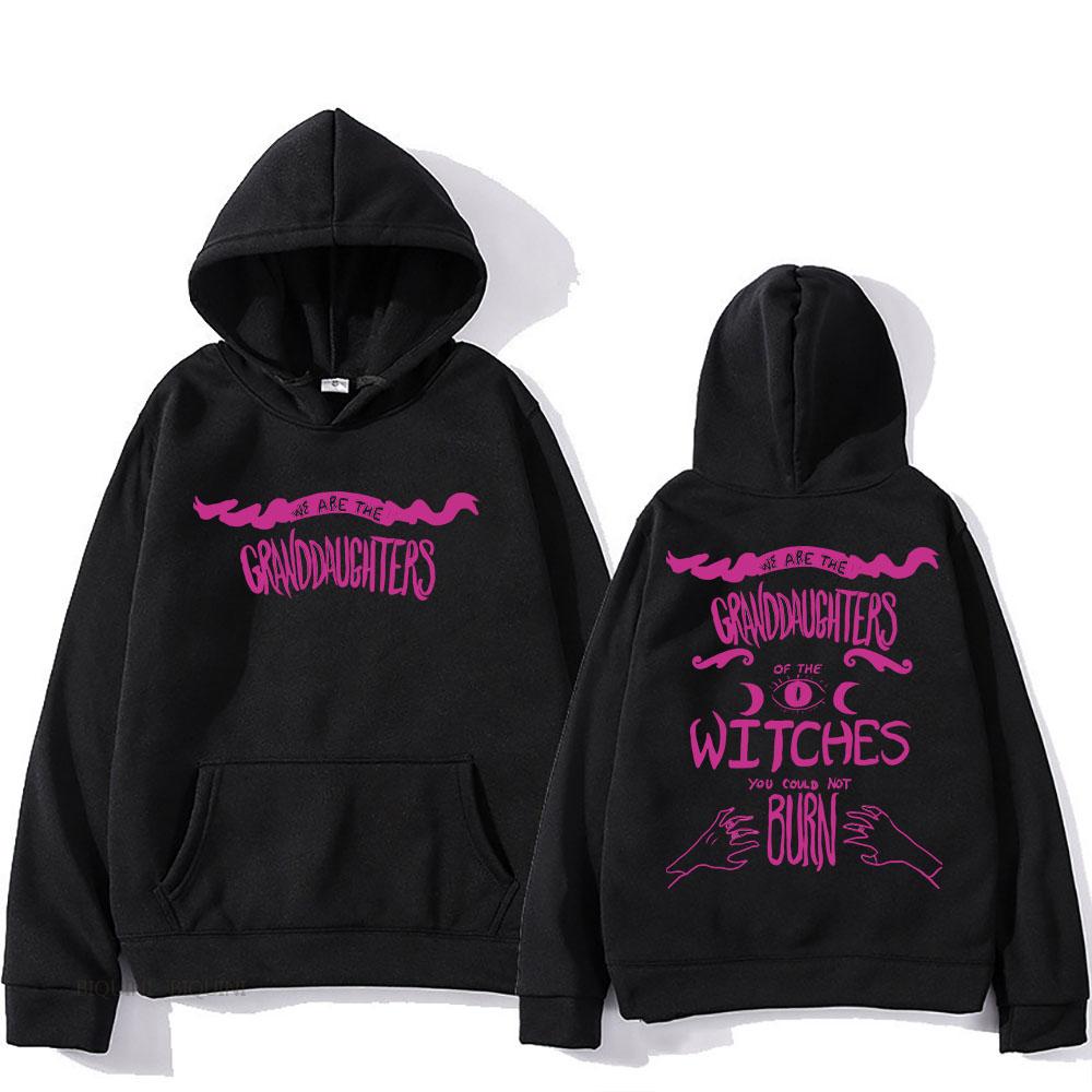 They Didn't Burn Witches Retro Hooded Long-sleeved Harajuku Vintage Sweatshirt With Pocket Clothing Sudaderas Soft Hoody