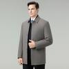 Men's Winter Down Jacket: Removable Liner, Warm Lapel Coat, White Duck Down, Middle-Aged Business Style