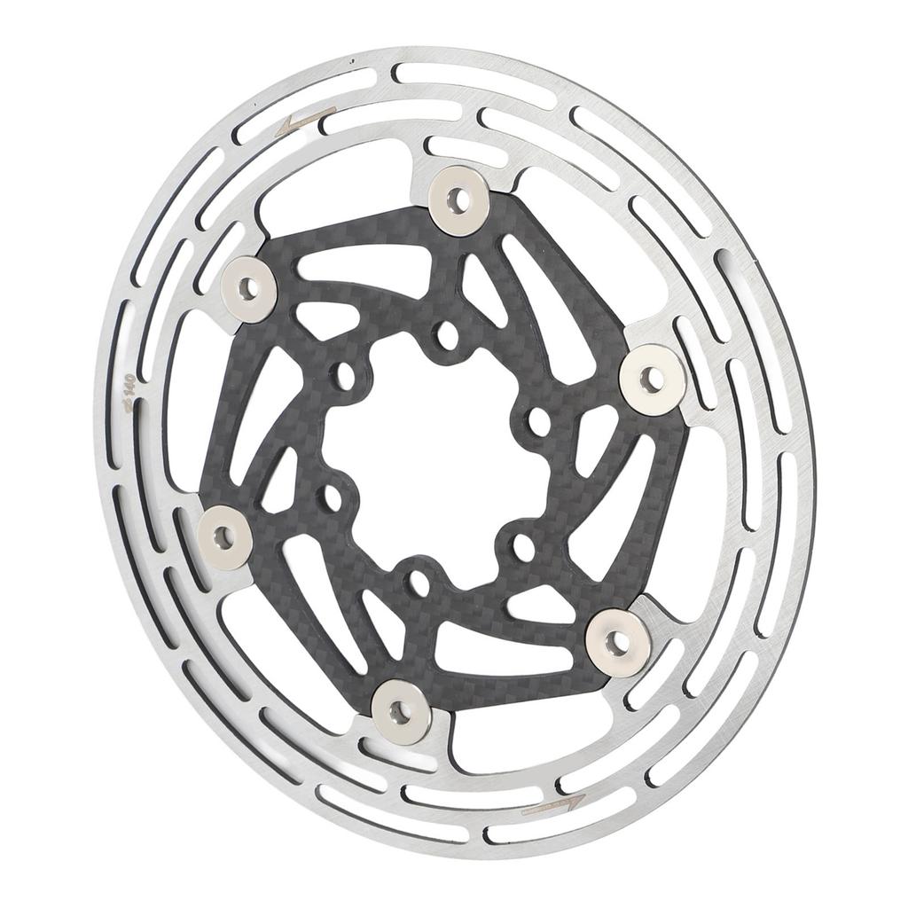 Bike Brake Disc Rotor Heat Dissipation Lightweight Carbon Fiber Steel with 6 Bolts Floating Disc Brake Rotor for Mountain Bike Road Bike