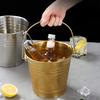 Yousheng Stainless Steel Ice Bucket, with Handle Portable Beverage Tub, Mirror Polished Durable Ice Tub, for Bars Parties KTV Beverage