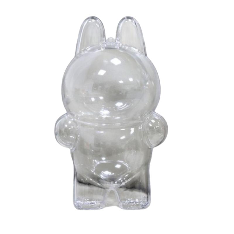 

Прозрачный брелок-сумка для плюшевой куклы LABUBU, подвесная витрина, защитный чехол, пластиковая ПВХ коробка для хранения, подарки для вечеринки