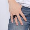 2025 Minimalist 26-Letter Smooth Titanium Steel Ring, Stainless Steel, 18MM Wide, Unisex