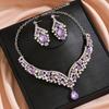 Retro Rhinestone Jewelry Necklace Set - Luxurious Evening Dress Accessories