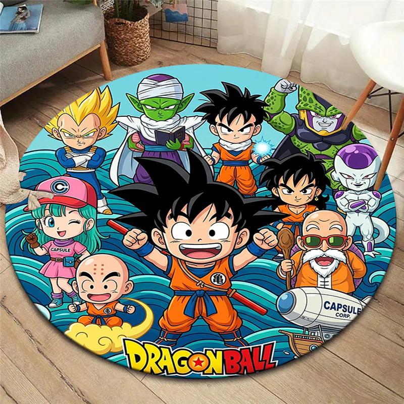 Dragon Ball Heroes Round Area Rug Carpet Rug For Living Room Bedroom Sofa Playroom Decor Nonslip Floor Mat