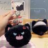 Angry Jinnew Creative Toothed Cat With Magnetic Attraction Keychain Bag Earphone