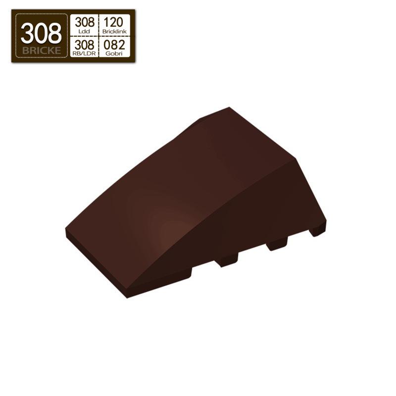 BRICKE 4x4 Wedge Brick Compatible with Lego, Part 47753, MOC Bulk Building Blocks Piece