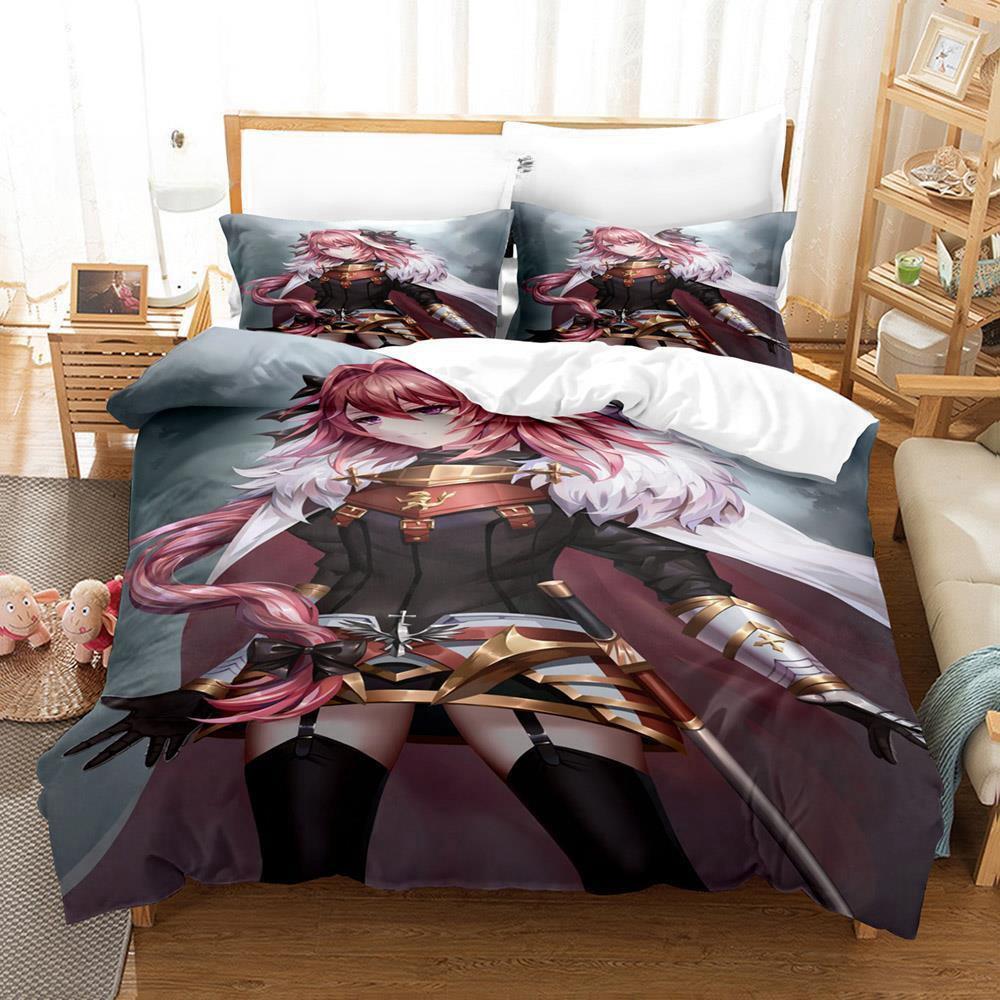 New Anime Fate - Astolfo Bedding Set Single Twin Full Queen King Size Bed Set Adult Kid Bedroom Duvet cover Sets Home Textiles