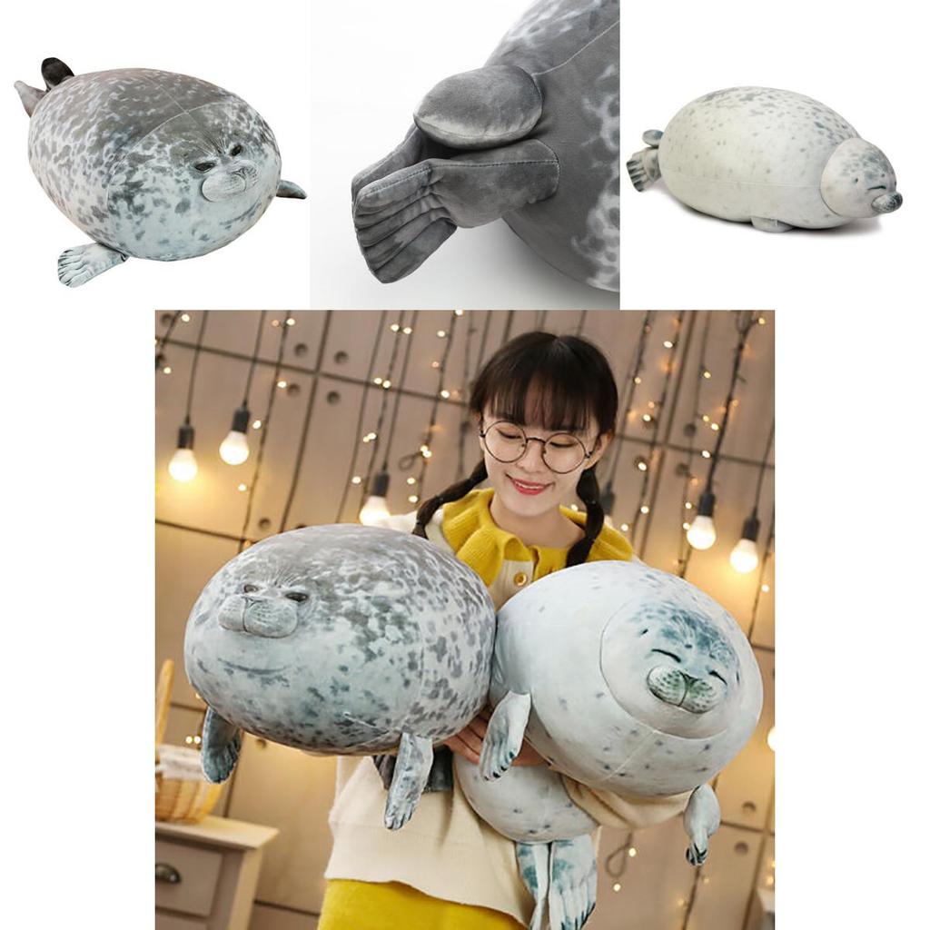 Large Chubby Blob Seal Plush Toy Animal Pillow Pet Soft And Cute Ocean Stuffed Doll Gift