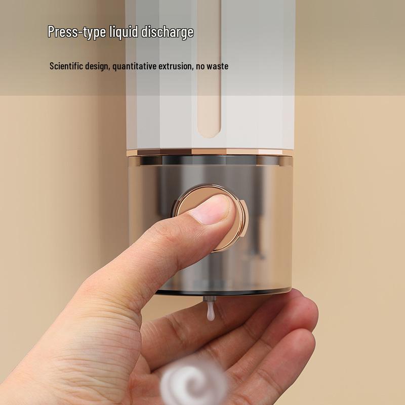 Handcrafted Wall-Mounted Soap Dispenser with Bath Brush for Foam and Gel