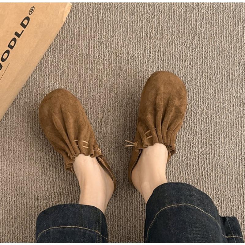 Fashion Women Flats Fashion Slippers Spring Casual Mules Shoes Slingback 2025 Trend Brand Dress Lolita Ladies Zapatillas