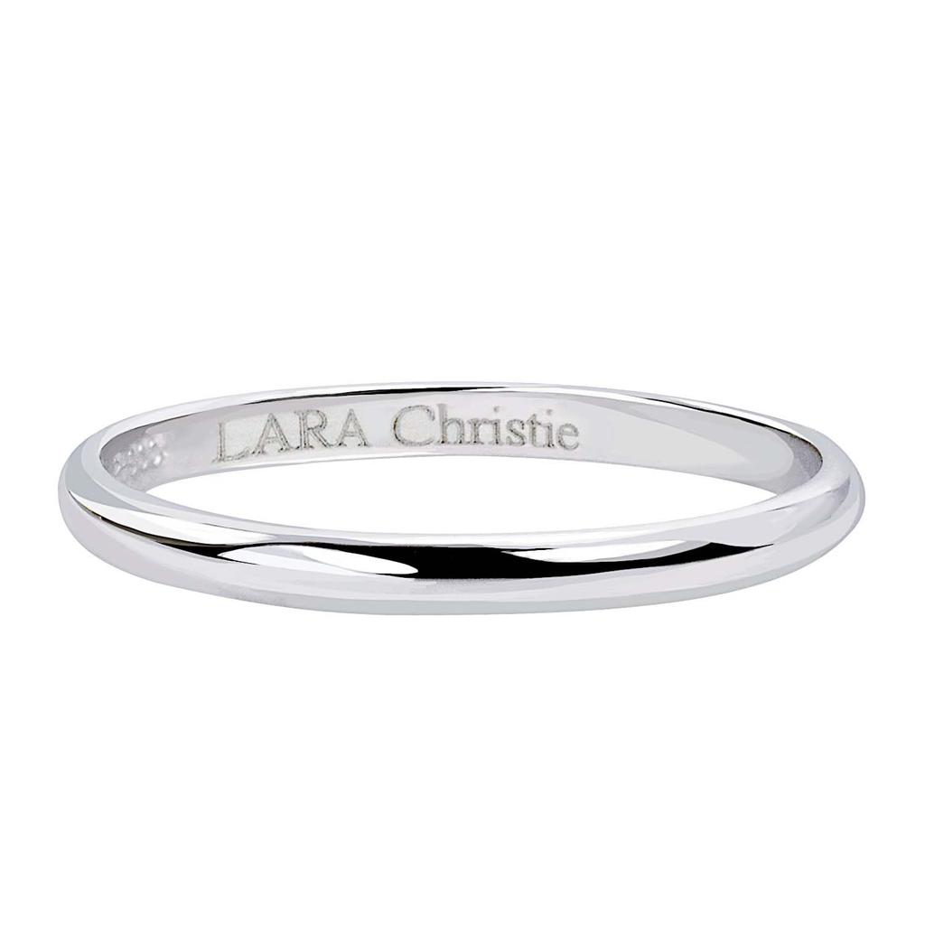 Lala Christie Platinum Round Top Wedding Size Ring, PT900, Design, Ring, 17, lr106-0001-pt-17