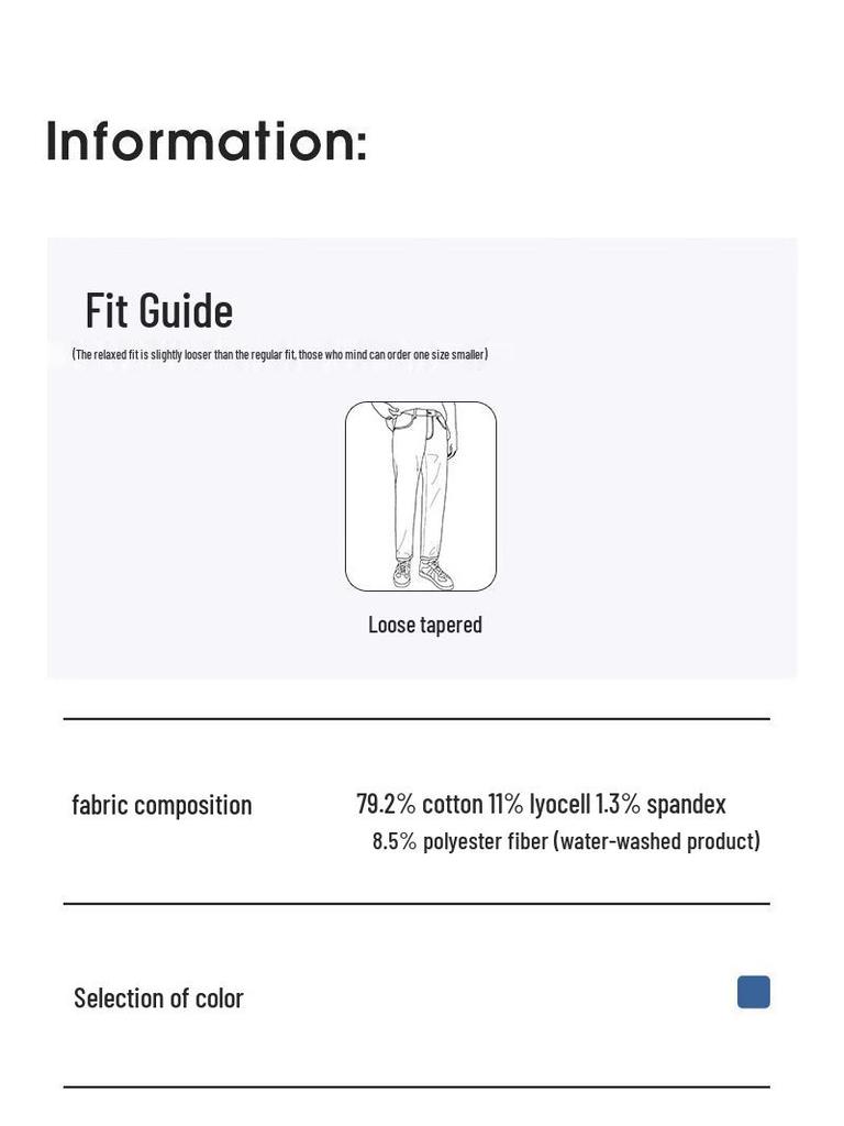 NVG·YOUNG Men's Spring/Summer Tencel Blend Tapered Jeans