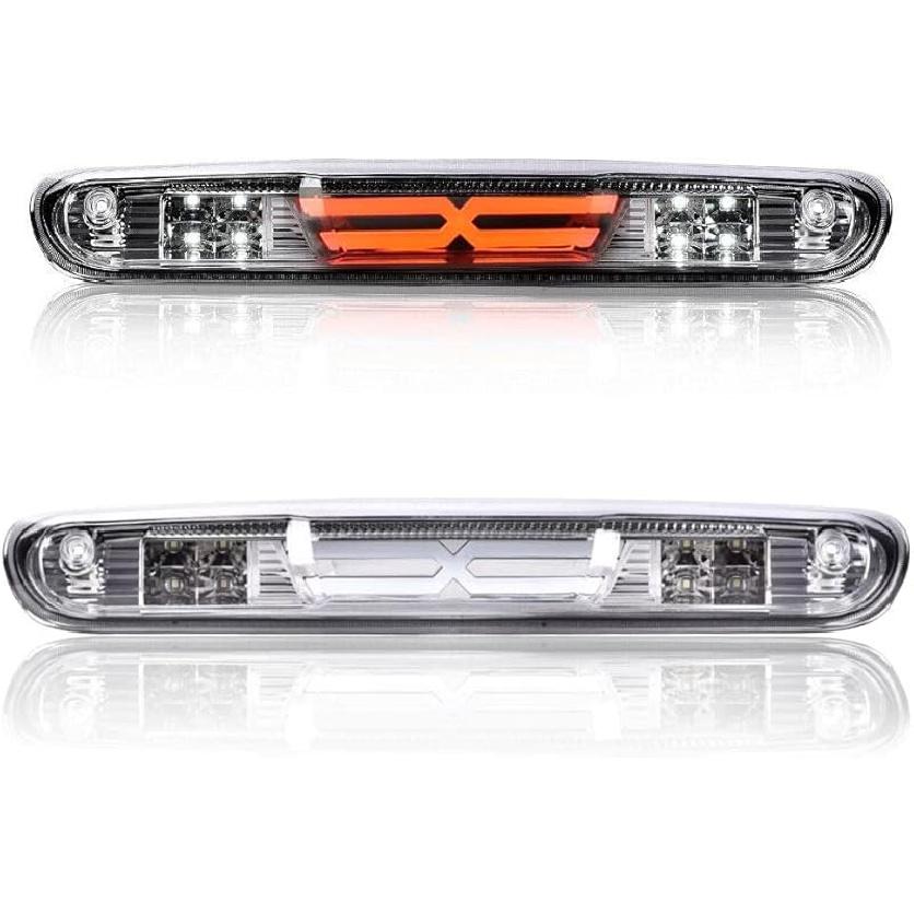 PIT66 3Rd Brake Light Compatible With 2004-2008 Ford F150 High Mount Center Rear Roof Third Cargo Light Parking Light Halogen Clear/Red Lens Tercera