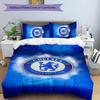 3pcs Chelsea FC Logo Pattern Bedding Set Duvet Cover Set Includes Duvet Cover &pillowcases,perfect All Season Bedroom Decoration&gift