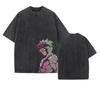 Manga Black Clover Asta Graphic T-shirt Vintage Washed Oversized T Shirt For Men Women Clothing Cotton Short Sleeve Tees Tops
