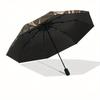 Christmas Deer Wreath with Plaid Bow Coaster Set of 4 Umbrella, Cute Umbrella with Cute Design, Portable 3-Fold Compact Umbrella for Men & Women, Vale