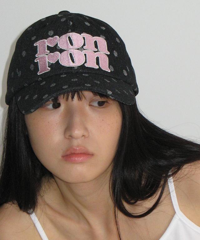 RONRON Dot Logo Ball Cap Black