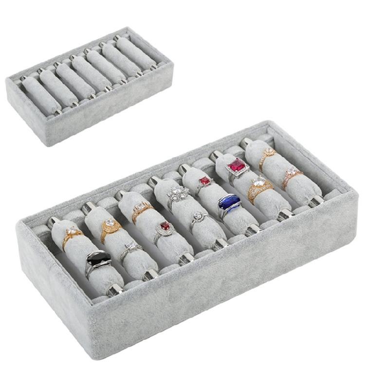 Elegant Flannel Rings Display Tray Delicate Rings Presentation Plate Practical Rings Jewelry Storage Display Tray