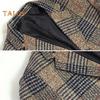 Men Suit Coat Lapel Long Sleeve Plaid Pattern Two Buttons Closure Suit Jacket with Pockets Slim Fit Business Outwear