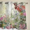 Rosenblume Abstrakt Fenstervorhänge Wohnzimmer Schlafzimmer Fensterdekorationen Haushalt Küchenvorhänge