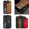 Chic Faux Leather Iphone 16 Case Versatile Protection With Magnetic Closure Design