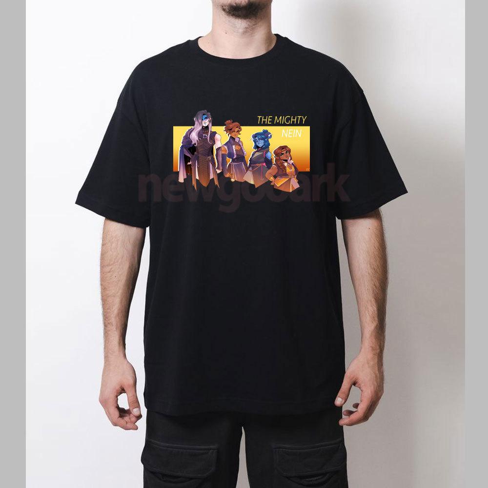 The Mighty Nein Uomo Donna Avventura Animazione Magliette Grafiche Casual Unisex Adulto Cotone T-shirt Cartone Animato Ropa De Hombre