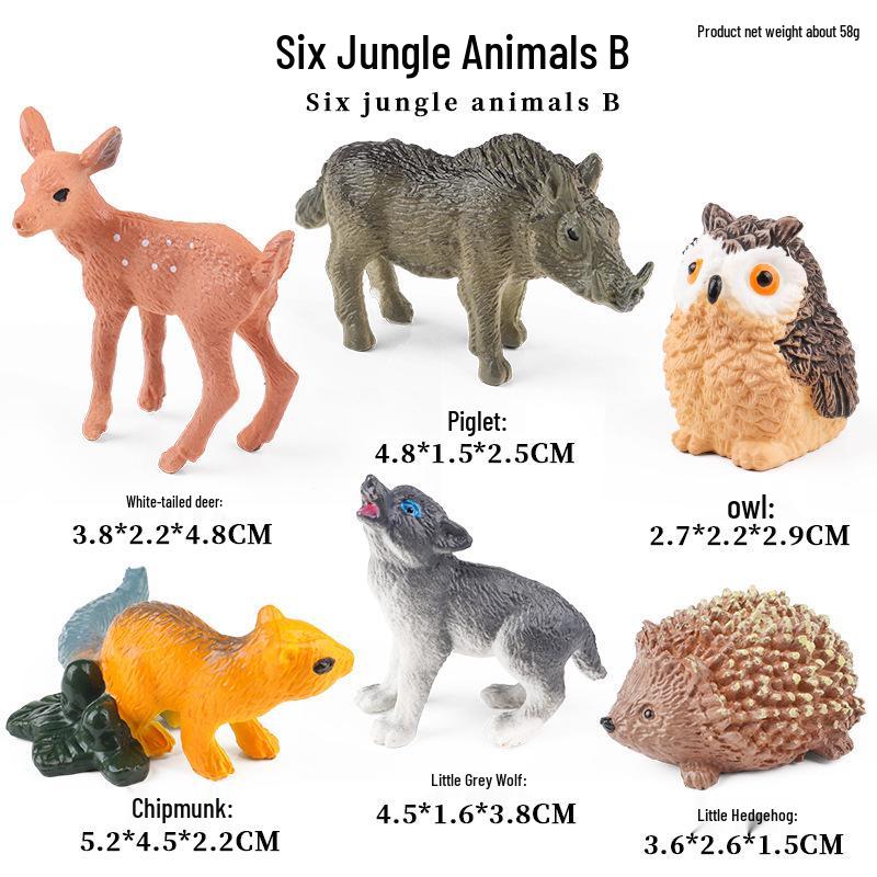 Children's Cognitive Toy: Solid Animal Models - Elk, Red Deer, Reindeer, and White-tailed Deer Christmas Ornament