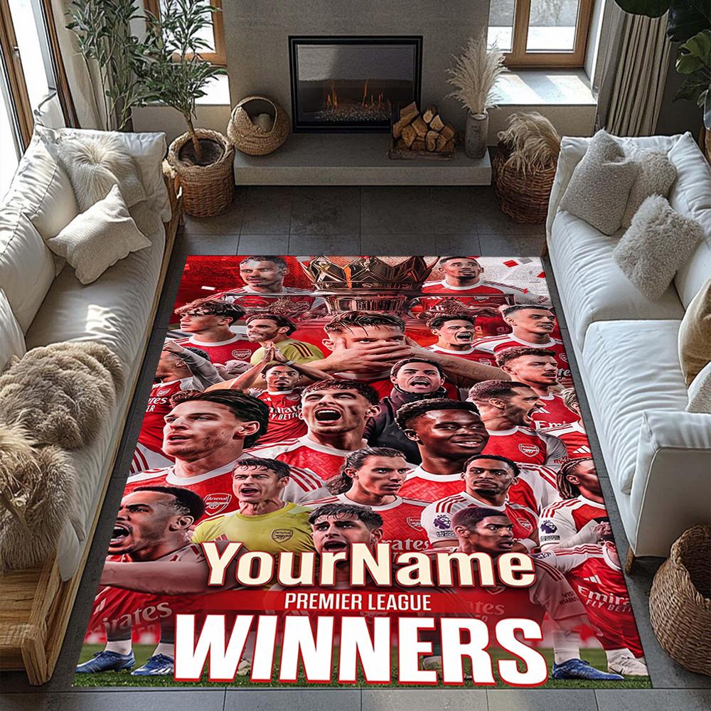 Arsenal Customize Your Name Carpet Suitable for Hallway Outdoor Living Rooms Dining Room Antislip Carpet Anime Office Decor
