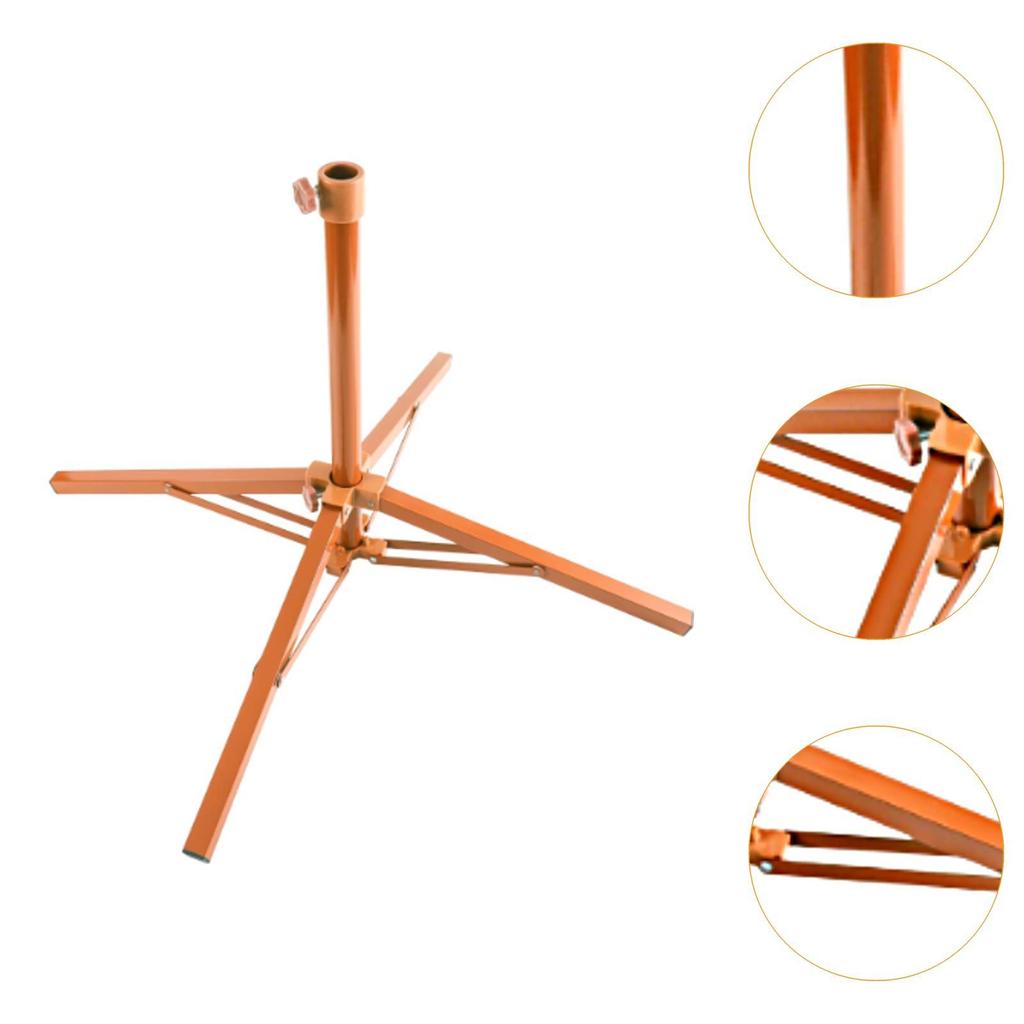 Beach Umbrella Stand Folding Heavy Duty Portable Sun Umbrella Triangle Base Parasol Base for Deck Home Backyard Balcony Pond