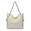 Luxury Brand Soft Leather Shoulder Bags For Women Casual Tote Bag Female Solid Purse Simple Design Handbags Commuting Sac A Main