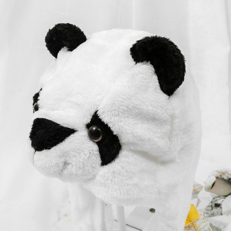 Kawaii Cartoon Tier Panda Hut Niedliche Kopfbedeckung Winddicht Warmer Hut Verkleidung Halloween Cosplay Geschenk für Junge Mädchen Kind Erwachsener